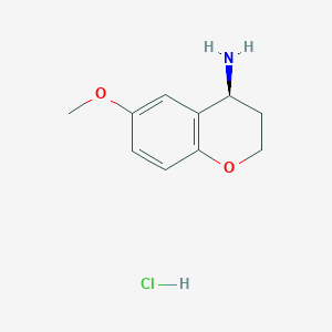 molecular formula C10H14ClNO2 B1457819 (S)-6-Methoxychroman-4-amine hydrochloride CAS No. 1392218-75-5
