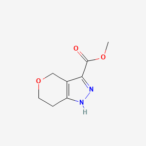 molecular formula C8H10N2O3 B1457824 1,4,6,7-四氢吡喃并[4,3-c]吡唑-3-甲酸甲酯 CAS No. 1211479-06-9