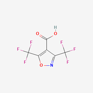 molecular formula C6HF6NO3 B1457825 Bis(trifluoromethyl)-1,2-oxazole-4-carboxylic acid CAS No. 1421604-63-8