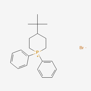 molecular formula C21H28BrP B14578281 Phosphorinanium, 4-(1,1-dimethylethyl)-1,1-diphenyl-, bromide CAS No. 61332-86-3