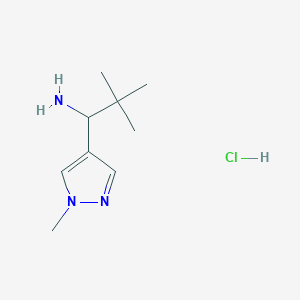 B1457829 2,2-dimethyl-1-(1-methyl-1H-pyrazol-4-yl)propan-1-amine hydrochloride CAS No. 1375474-63-7