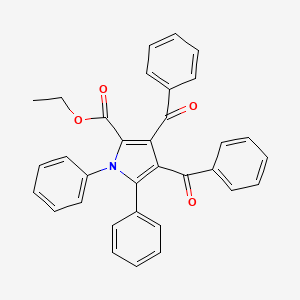 molecular formula C33H25NO4 B14578308 Ethyl 3,4-dibenzoyl-1,5-diphenyl-1H-pyrrole-2-carboxylate CAS No. 61528-39-0