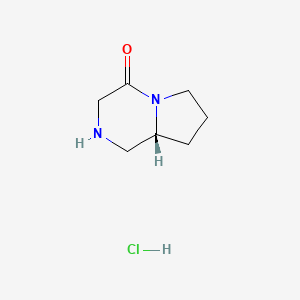 molecular formula C7H13ClN2O B1457835 (R)-六氢-吡咯并[1,2-a]吡嗪-4-酮盐酸盐 CAS No. 1303974-99-3