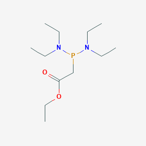 molecular formula C12H27N2O2P B14578393 Ethyl [bis(diethylamino)phosphanyl]acetate CAS No. 61388-48-5