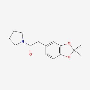 2-(2,2-Dimethyl-2H-1,3-benzodioxol-5-yl)-1-(pyrrolidin-1-yl)ethan-1-one