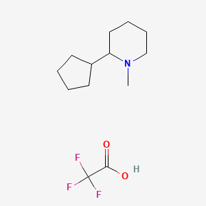 2-Cyclopentyl-1-methylpiperidine;2,2,2-trifluoroacetic acid