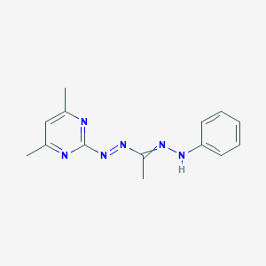 4,6-Dimethyl-2-{(E)-[1-(2-phenylhydrazinylidene)ethyl]diazenyl}pyrimidine