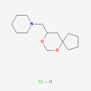 1-(6,8-Dioxaspiro[4.5]decan-9-ylmethyl)piperidine;hydrochloride