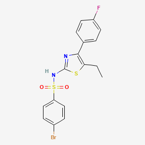 4-Bromo-N-[5-ethyl-4-(4-fluorophenyl)-1,3-thiazol-2-yl]benzene-1-sulfonamide