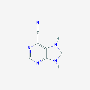 molecular formula C6H5N5 B145786 8,9-二氢-7H-嘌呤-6-碳腈 CAS No. 128033-35-2