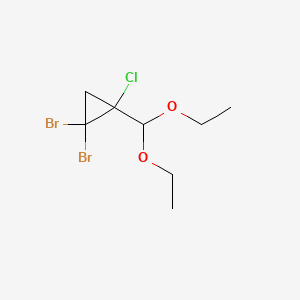 B1457863 1,1-Dibromo-2-chloro-2-(diethoxymethyl)cyclopropane CAS No. 851900-13-5
