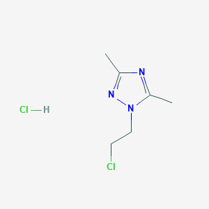 molecular formula C6H11Cl2N3 B1457864 1-(2-氯乙基)-3,5-二甲基-1H-1,2,4-三唑盐酸盐 CAS No. 53946-19-3