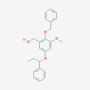 [2-(Benzyloxy)-3-methoxy-5-(1-phenylpropoxy)phenyl]methanol