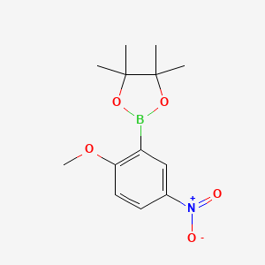 B1457872 2-(2-Methoxy-5-nitrophenyl)-4,4,5,5-tetramethyl-1,3,2-dioxaborolane CAS No. 677746-34-8