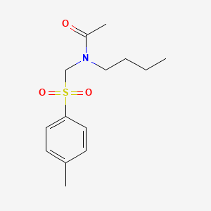 N-Butyl-N-[(4-methylbenzene-1-sulfonyl)methyl]acetamide