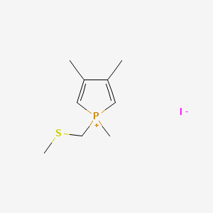 1,3,4-Trimethyl-1-[(methylsulfanyl)methyl]-1H-phosphol-1-ium iodide