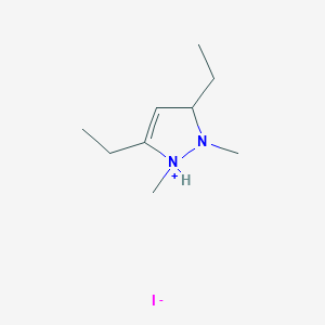 3,5-Diethyl-1,2-dimethyl-2,3-dihydro-1H-pyrazol-1-ium iodide