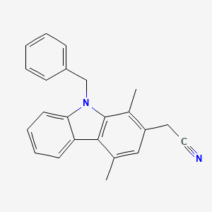 (9-Benzyl-1,4-dimethyl-9H-carbazol-2-yl)acetonitrile