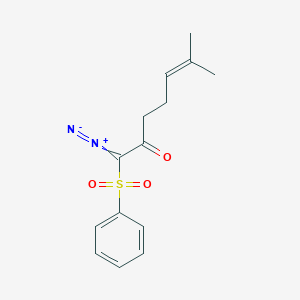 1-(Benzenesulfonyl)-1-diazonio-6-methylhepta-1,5-dien-2-olate