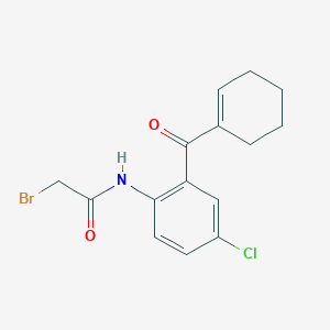 2-Bromo-N-[4-chloro-2-(cyclohex-1-ene-1-carbonyl)phenyl]acetamide