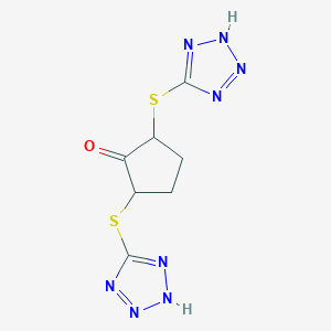 2,5-Bis[(2H-tetrazol-5-yl)sulfanyl]cyclopentan-1-one