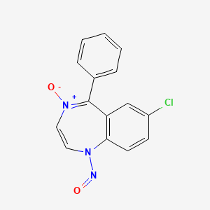 7-Chloro-1-nitroso-4-oxo-5-phenyl-1H-1,4lambda~5~-benzodiazepine