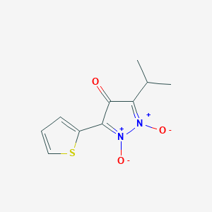 4H-Pyrazol-4-one, 3-(1-methylethyl)-5-(2-thienyl)-, 1,2-dioxide