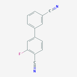 molecular formula C14H7FN2 B1457898 4-(3-氰基苯基)-2-氟苯甲腈 CAS No. 1393441-82-1