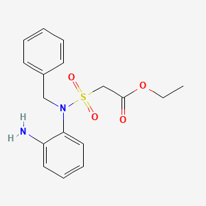 Acetic acid, [[(2-aminophenyl)(phenylmethyl)amino]sulfonyl]-, ethyl ester