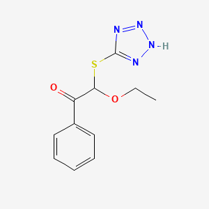 2-Ethoxy-1-phenyl-2-[(2H-tetrazol-5-yl)sulfanyl]ethan-1-one