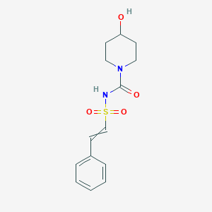 4-Hydroxy-N-(2-phenylethenesulfonyl)piperidine-1-carboxamide