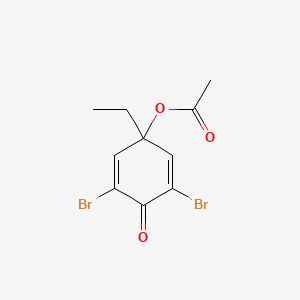 3,5-Dibromo-1-ethyl-4-oxocyclohexa-2,5-dien-1-yl acetate