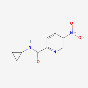 molecular formula C9H9N3O3 B1457913 N-Cyclopropyl-5-nitropyridine-2-carboxamide CAS No. 1393442-51-7