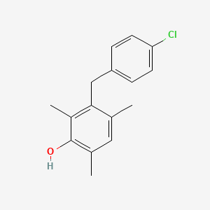 3-[(4-Chlorophenyl)methyl]-2,4,6-trimethylphenol