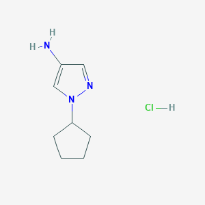 molecular formula C8H14ClN3 B1457917 1-环戊基-1H-吡唑-4-胺盐酸盐 CAS No. 1216126-64-5