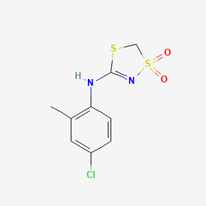 3-(4-Chloro-2-methylanilino)-1lambda~6~,4,2-dithiazole-1,1(5H)-dione