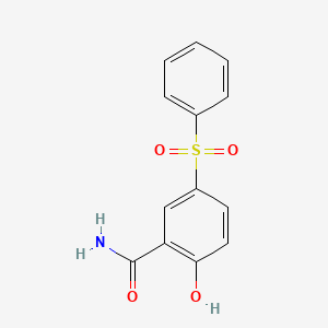 Benzamide, 2-hydroxy-5-(phenylsulfonyl)-