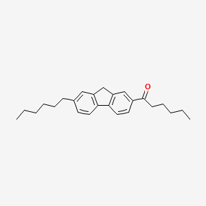 1-(7-Hexyl-9H-fluoren-2-YL)hexan-1-one