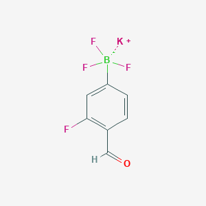 molecular formula C7H4BF4KO B1457925 Potassium (3-fluoro-4-formylphenyl)trifluoroborate CAS No. 1451390-71-8