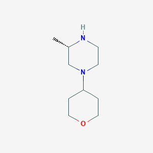 molecular formula C10H20N2O B1457926 (S)-3-Methyl-1-(tetrahydro-pyran-4-YL)-piperazine CAS No. 1187931-31-2