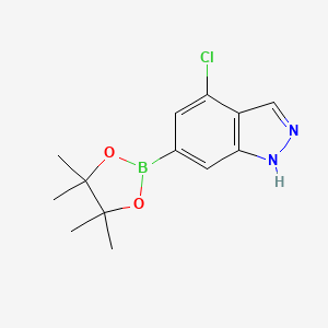 molecular formula C13H16BClN2O2 B1457928 4-chloro-6-(4,4,5,5-tetramethyl-1,3,2-dioxaborolan-2-yl)-1H-indazole CAS No. 1939174-71-6