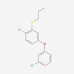 1-Chloro-4-(3-chlorophenoxy)-2-(propylsulfanyl)benzene