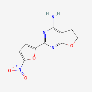 2-(5-Nitrofuran-2-yl)-5,6-dihydrofuro[2,3-d]pyrimidin-4-amine