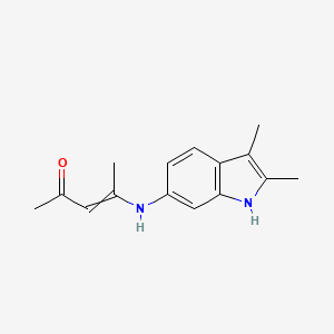 4-[(2,3-Dimethyl-1H-indol-6-yl)amino]pent-3-en-2-one