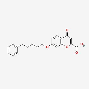 4-Oxo-7-[(5-phenylpentyl)oxy]-4H-1-benzopyran-2-carboxylic acid