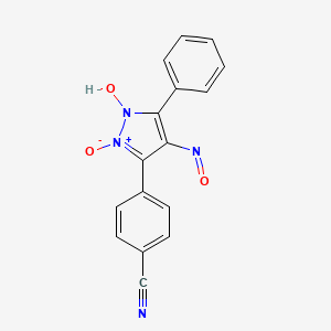 Benzonitrile, 4-[4-(hydroxyimino)-1,2-dioxido-5-phenyl-4H-pyrazol-3-yl]-