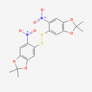 5,5'-Disulfanediylbis(2,2-dimethyl-6-nitro-2H-1,3-benzodioxole)