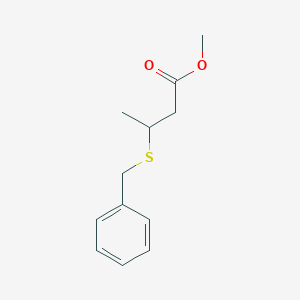 Butanoic acid, 3-[(phenylmethyl)thio]-, methyl ester