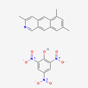 2,4,6-Trinitrophenol--3,6,8-trimethylbenzo[g]isoquinoline (1/1)