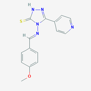 B145795 4-[(E)-(4-methoxyphenyl)methylideneamino]-3-pyridin-4-yl-1H-1,2,4-triazole-5-thione CAS No. 133846-98-7